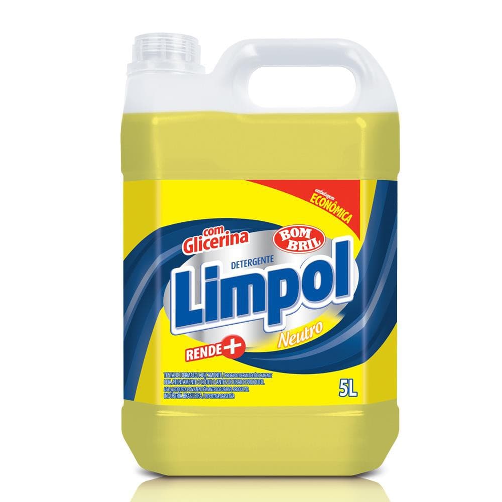 Detergente Líquido Neutro Limpol com Glicerina - Galão com 5 Litros - Bombril
