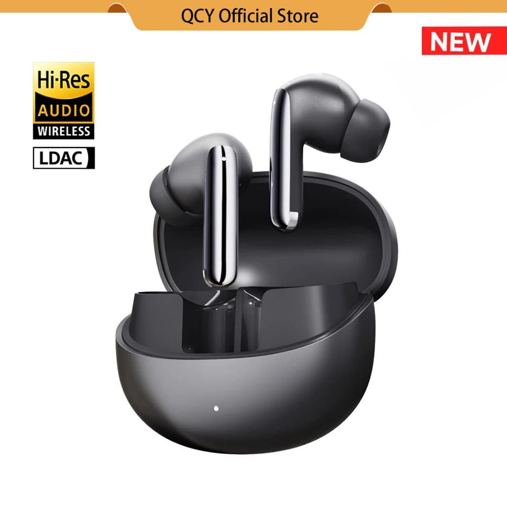 Fones de ouvido QCY HT08 MeloBuds Pro ANC Bluetooth 5.3 pretos sem fio