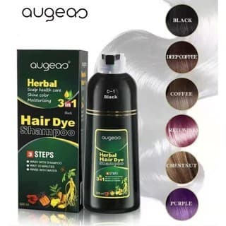 3 Em 1 Herbal 500ml Natural Plant Condition Hair Dye Shampoo Preto Tintura Rápida Branca Cinza Coloração Cabelos Pretos