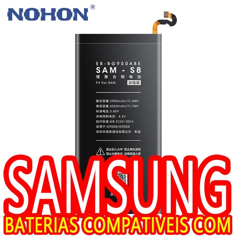 Bateria NOHON Para Samsung S9 S10 S20 S21 S22 S23 S24 Plus Ultra Edge Note 8 9 10 20 Plus A50 A52
