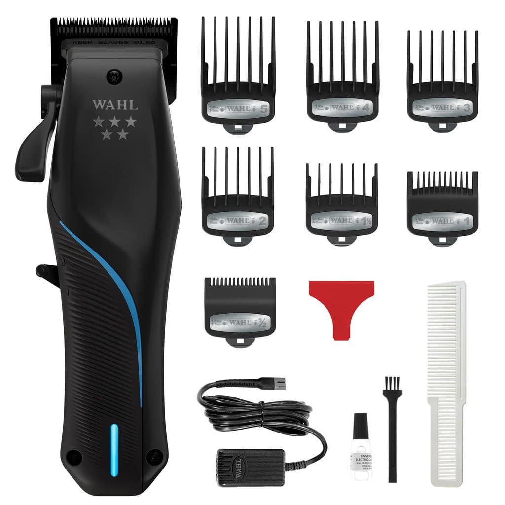 Máquina De Cortar Cabelo Wahl Sem Fio Com Vapor 5 Estrelas E Controle De Velocidade Adaptável-Bivolt