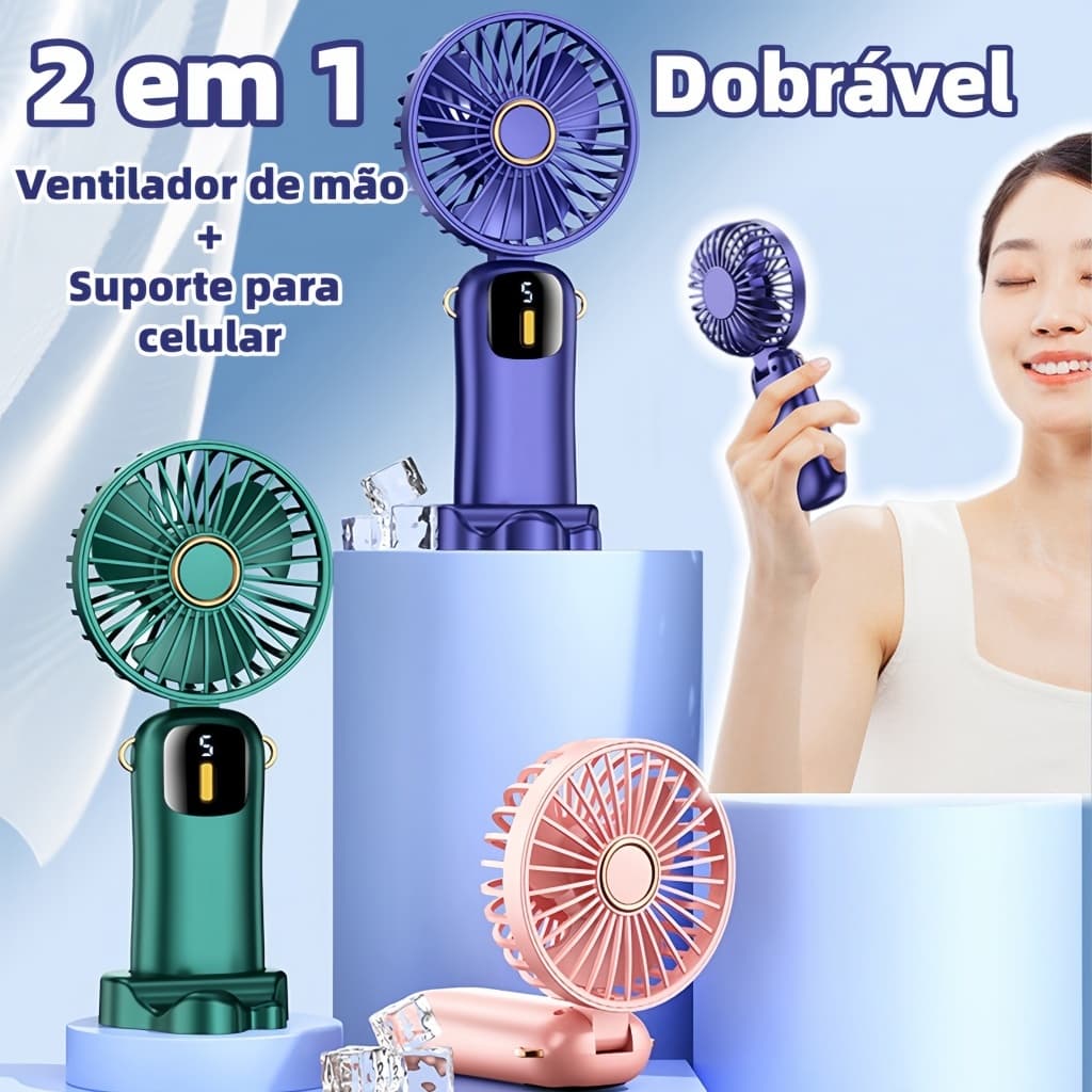 Ventilador portátil USB Ventilador dobrável portátil Desktop Estudante Ventilador pequeno portátil