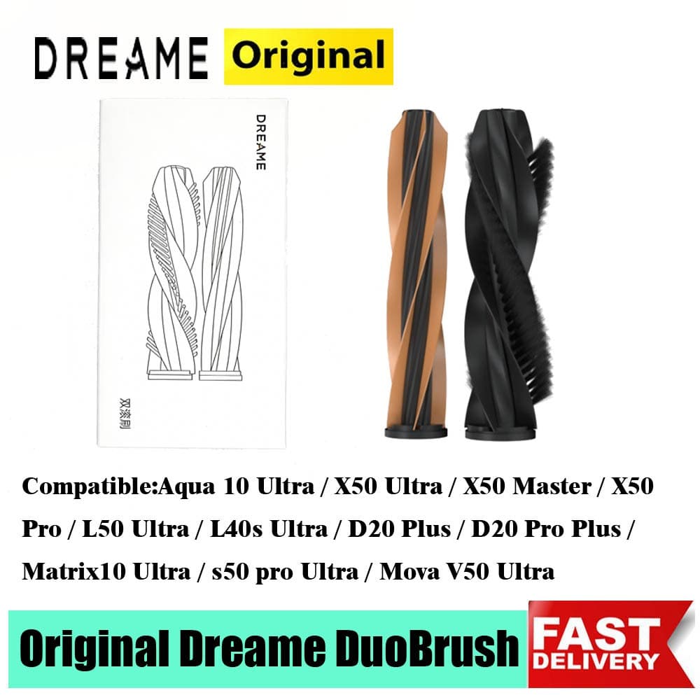 Peças sobressalentes Dreame DuoBrush para X50 Ultra, L50, L40s, D20 Plus, Matrix10, Aqua10, Robô Aspirador de Pó
