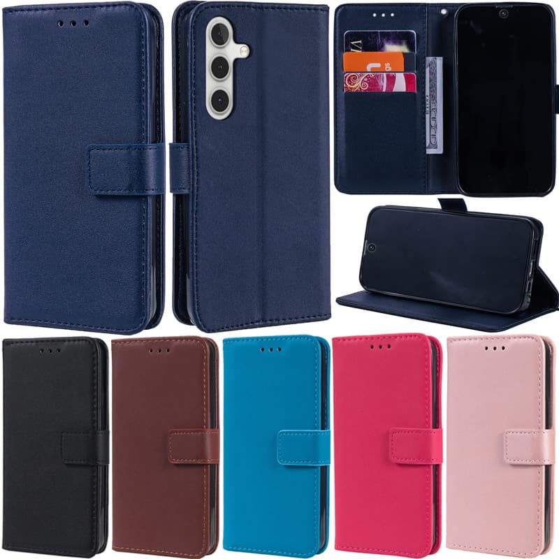Caixa De Luxo Para Samsung Galaxy A57 A37 5G A56 A36 A26 A16 A55 A35 A54 A34 A15 A25 5G A07 A06 A14 5G Slim Book Carteir