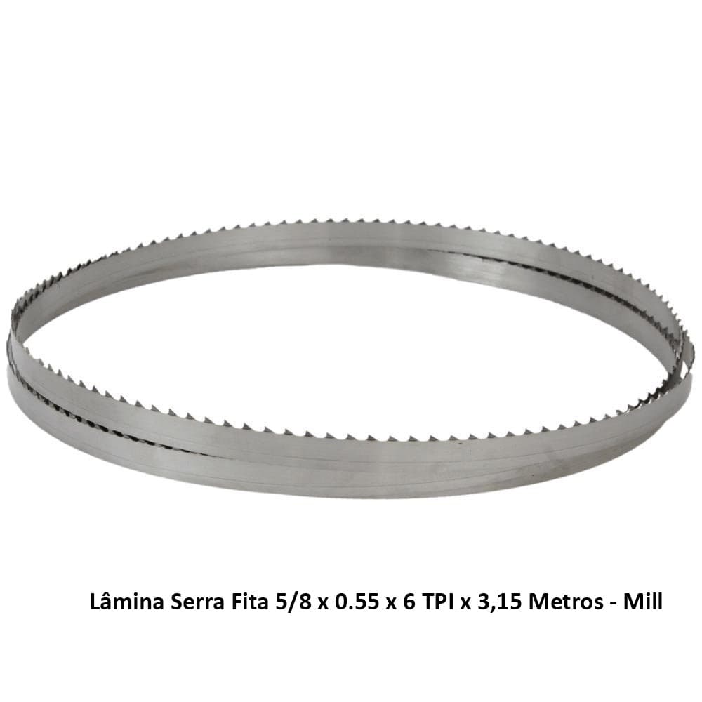 Lâmina Serra Fita 5/8 x 0.55 x 6 TPI x 3,15 Metros - Mill