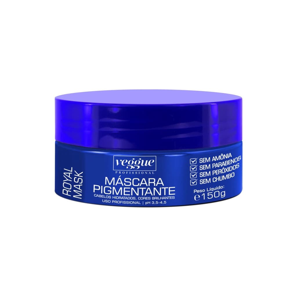 Máscara Matizadora e Tonalizante Azul Royal Veggue Profissional 150g