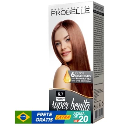 Coloração Super Bonita 6.7 - Louro Escuro Marrom Probelle probelle