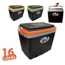 Caixa Térmica Cooler Antares 16 litros Azul e Preta com alça colorida