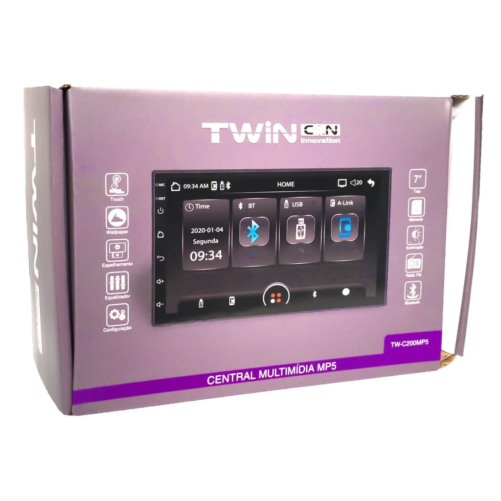 Rádio Central Multimídia MP5 USB JHP5000 Tela HD 64G