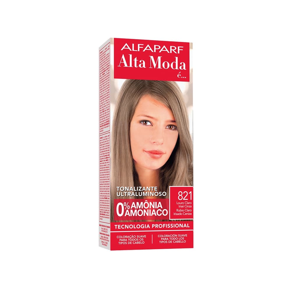 Alta Moda Tonalizante Louro Claro Irise Cinza 821 120G Alfaparf