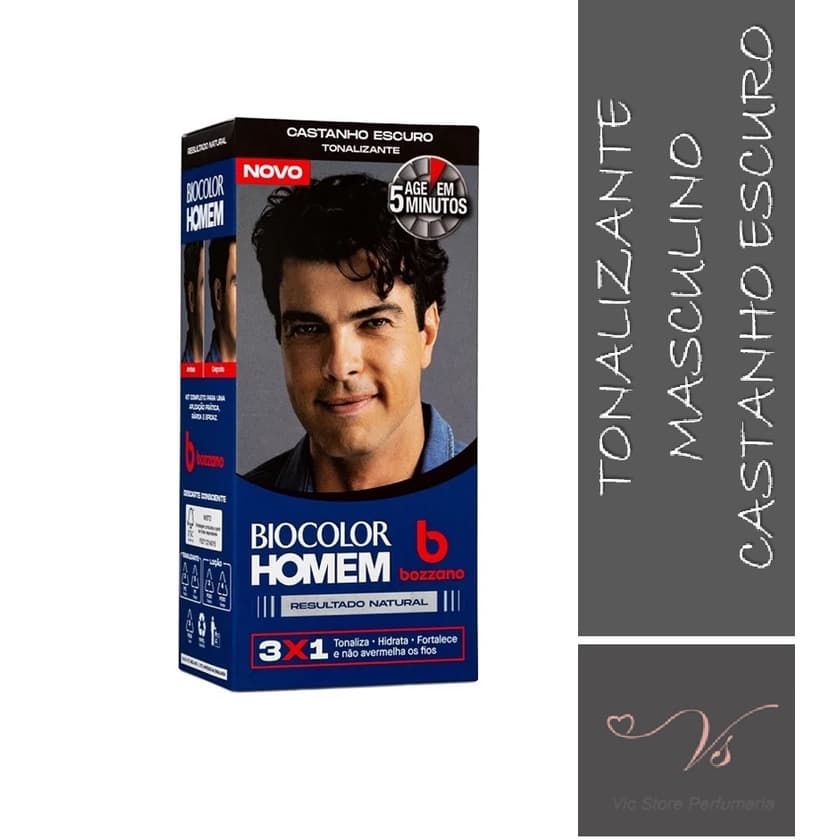 Tonalizante Bozzano Biocolor Homem Castanho Escuro