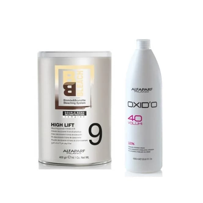 Pó Descolorante 9 Tons High Lift Alfaparf 400g + OX 40v Litro