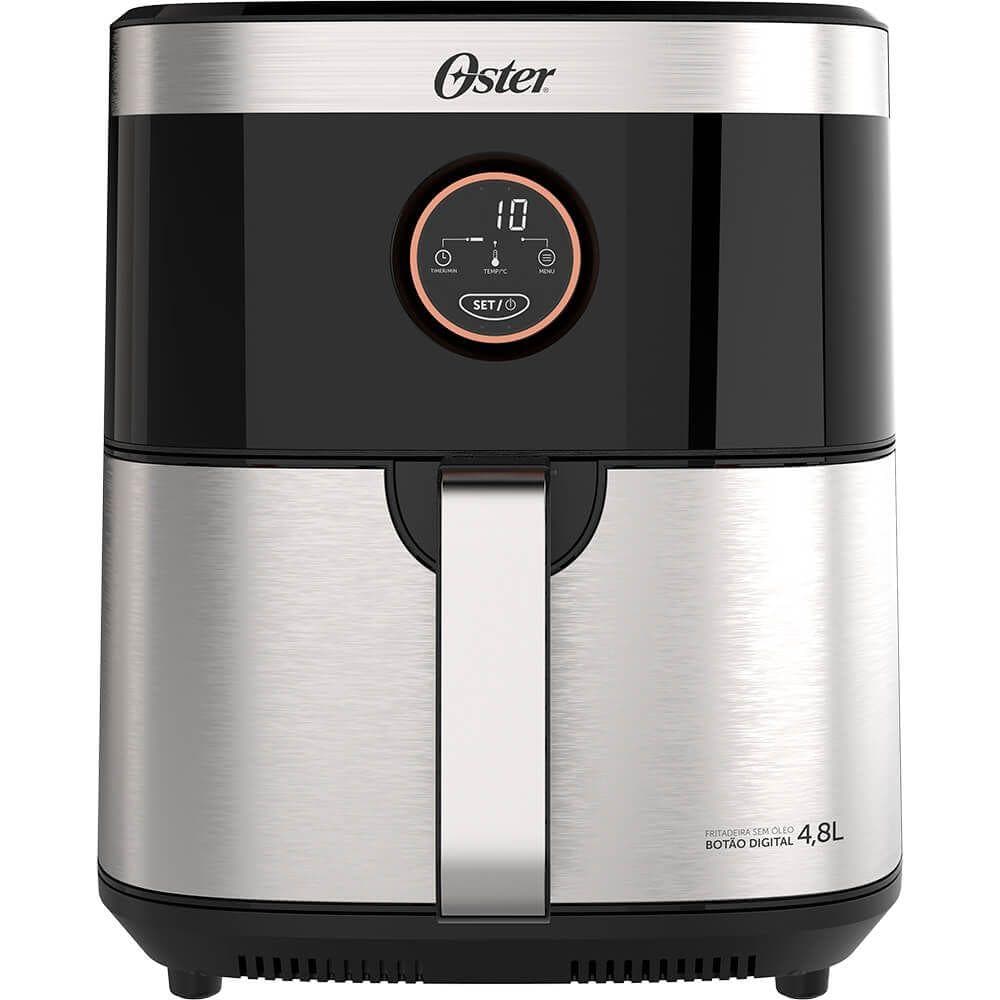 Fritadeira sem óleo Oster 4,8 litros, aço inoxidável, controle digital