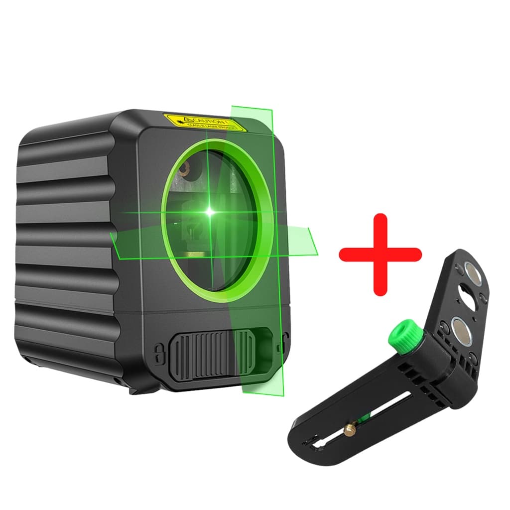 Nível a laser verde Huepar profissional autonivelante com 2 linhas e suporte magnético