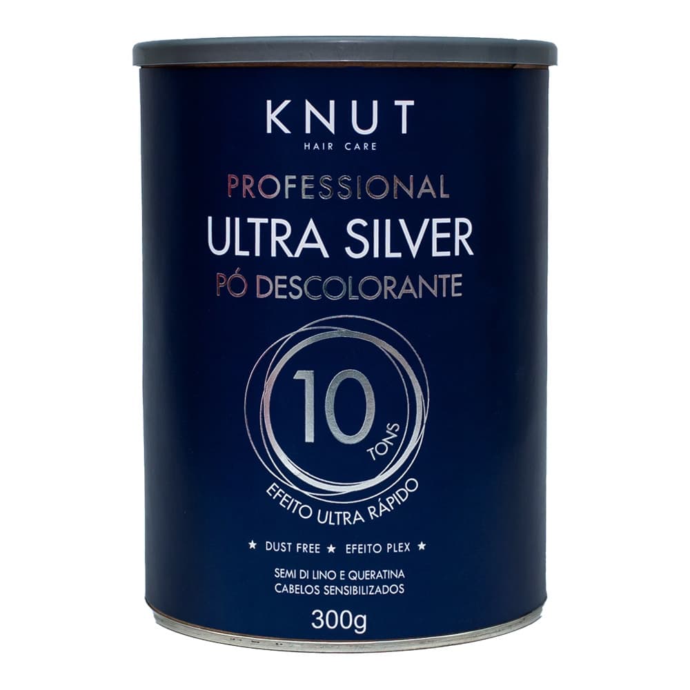 Pó Descolorante Ultra Silver Até 10 Tons KNUT 300g
