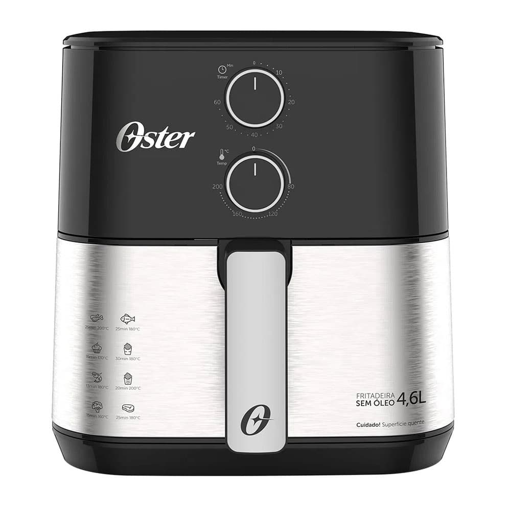 Fritadeira Air Fryer 4.6L Compact Oster OFRT520 Inox - 110v