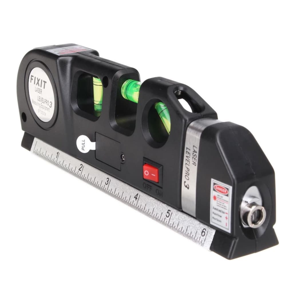 Nivelador a laser profissional Fita métrica LevelPRO 3 com régua de 6 metros