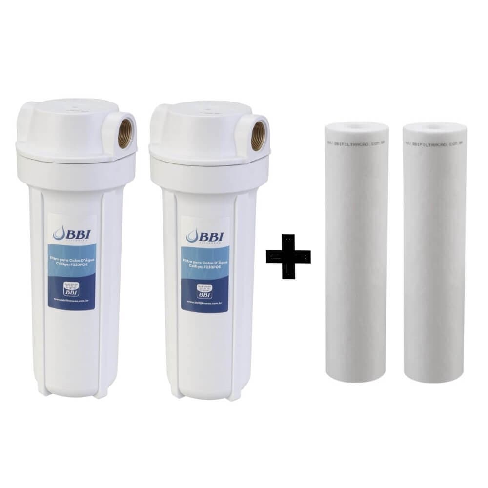 Filtros de água BBI Poe Cavalete Caixa D'água com refis, fundo branco
