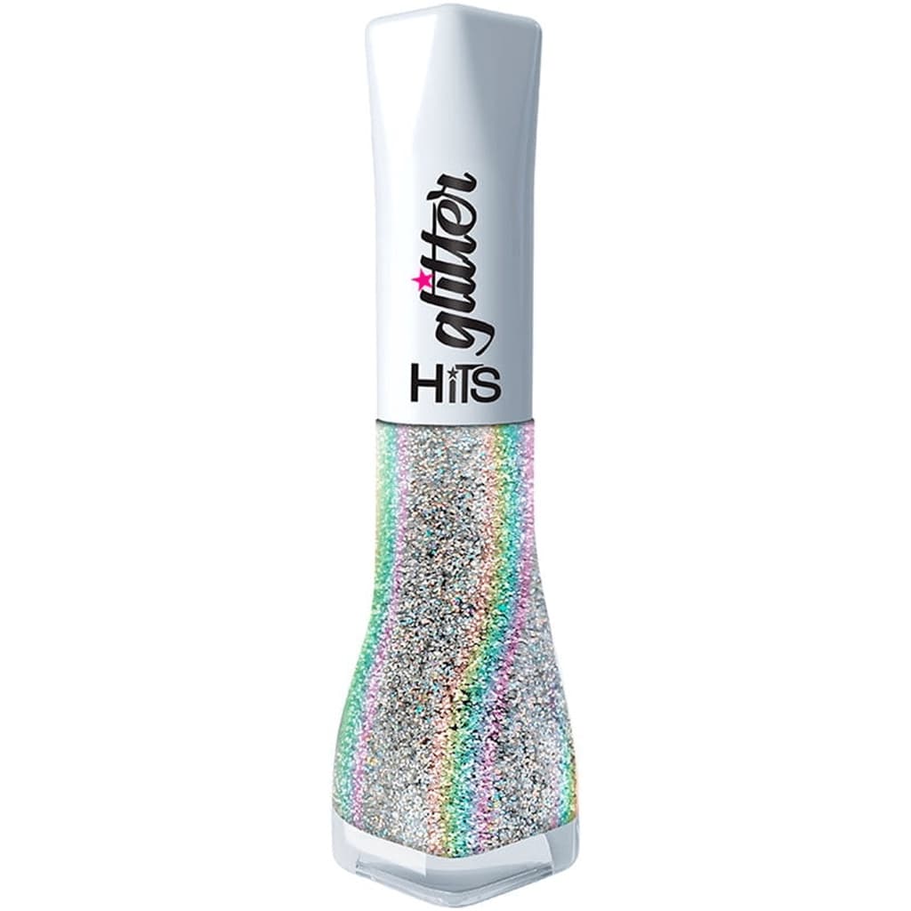 Esmalte Glitter Atenas Diamante prateado brilhante  - Hits