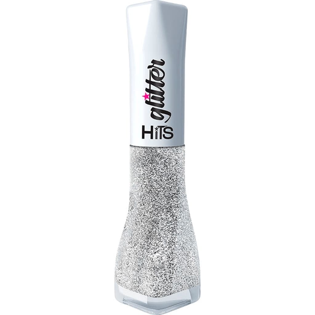 Hits Esmalte Glitter Santiago Prateado Brilhante