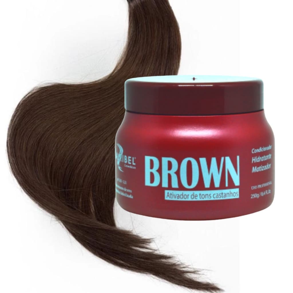 Máscara Matizadora Castanho Tonalizante 250g Tinta Cabelo Ativador de Tons Brown