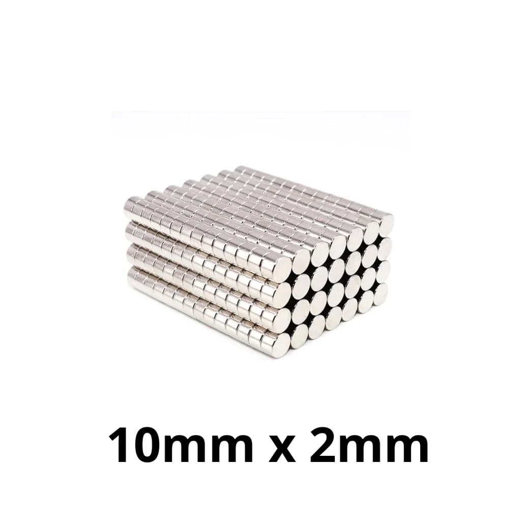 Kit 1000 peças ímãs neodímio potente disco magnético N35 10x2 mm pastilha redondo pequeno super forte