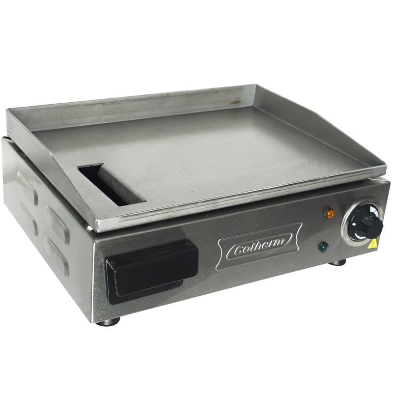 Chapa Elétrica Grill 40x30 1200W Cozinha Cotherm Profissional Inox
