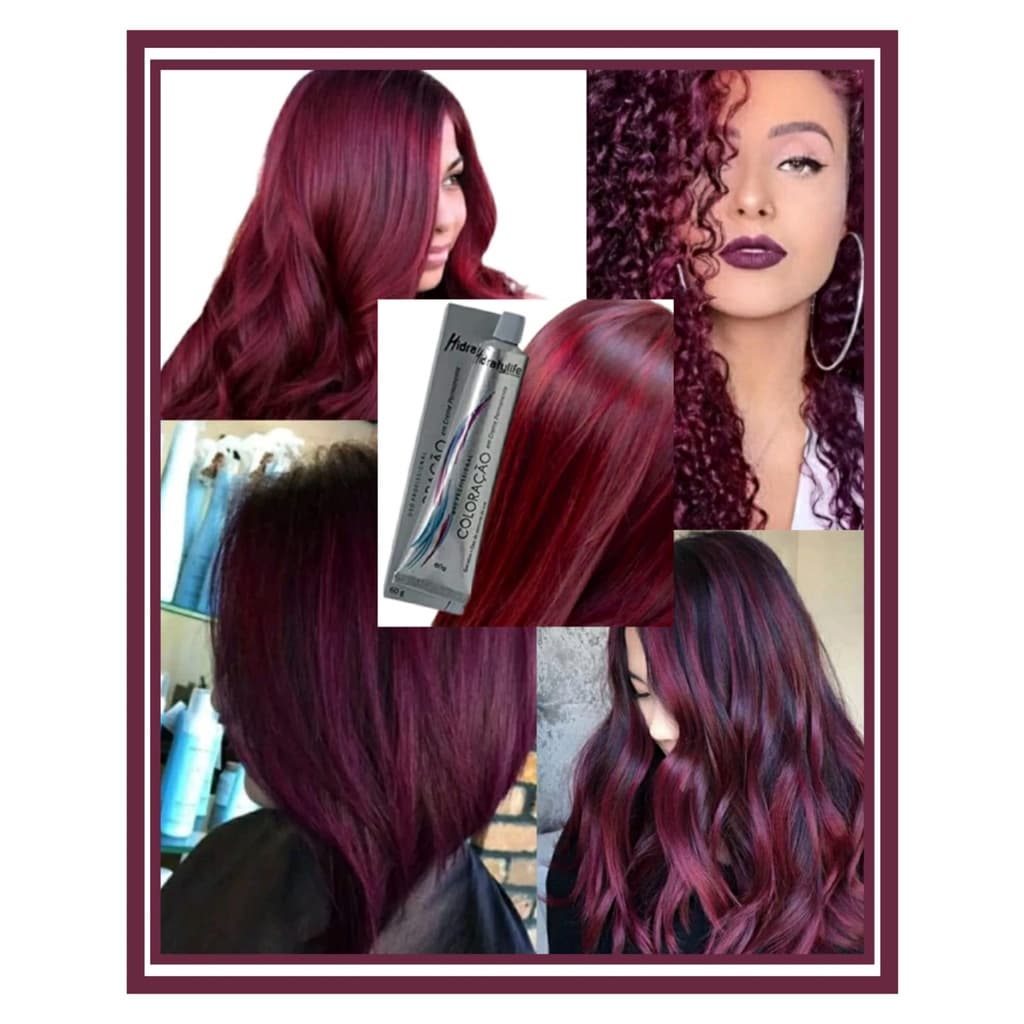 Tintura De Cabelo Vinho Marsala 66.26 Coloração Hidralyfe Mairibel Profissional