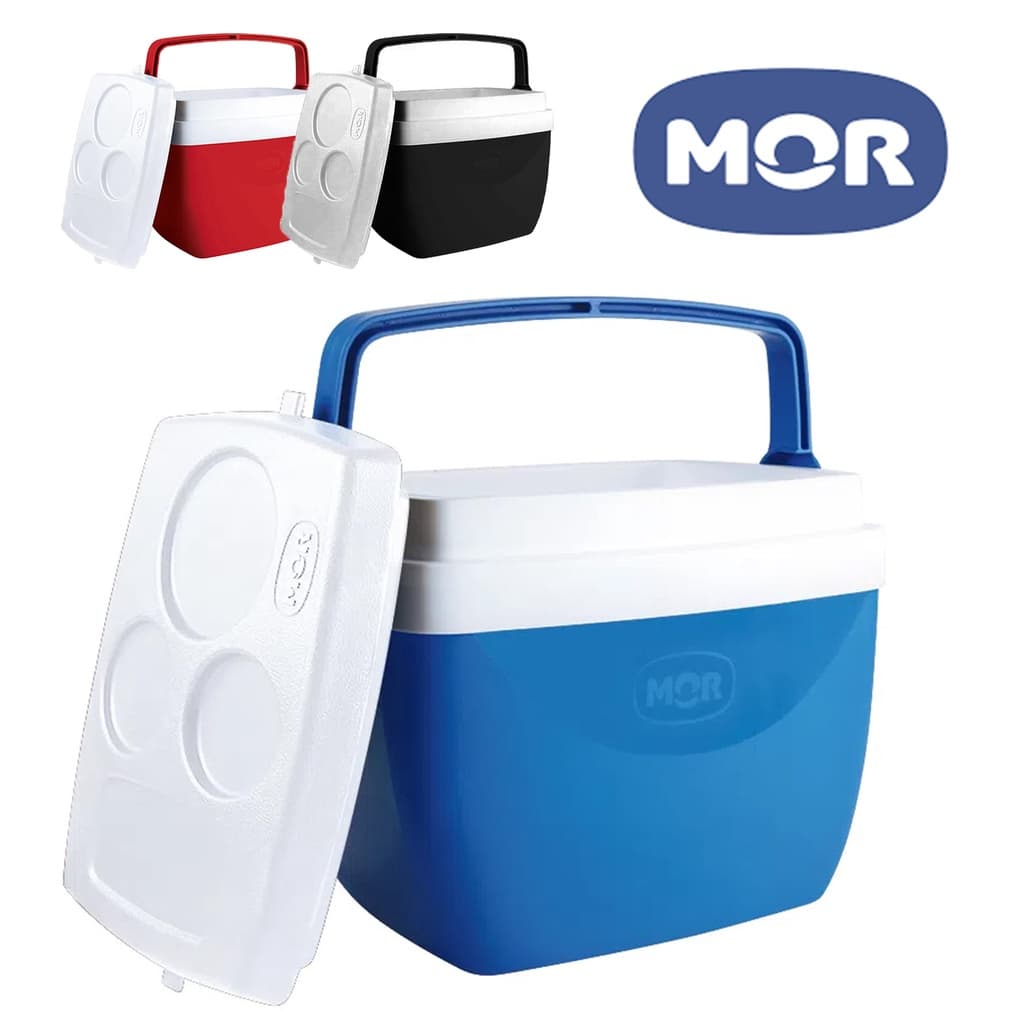 Caixa Térmica Cooler Preto Azul Vermelho C/ Alça 12 Litros Para Bebidas Lanches