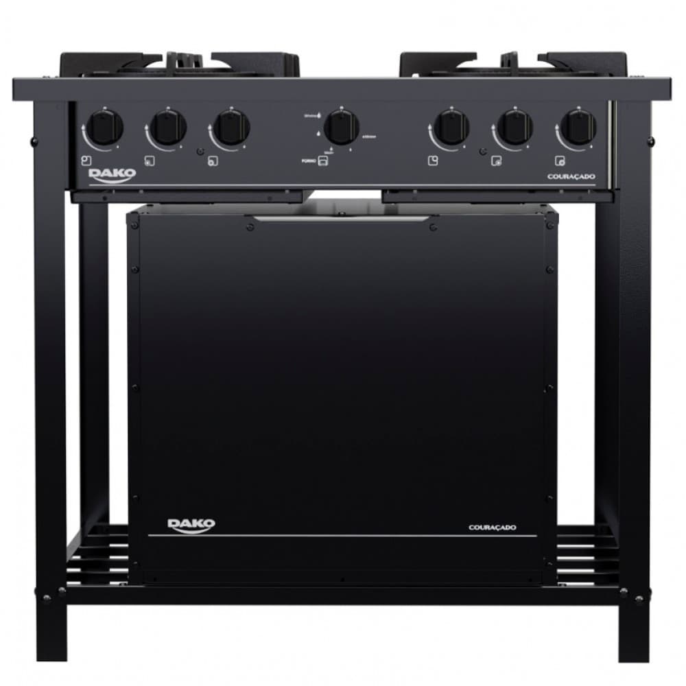 Fogão Industrial Dako 4 Bocas com Forno e Tripla Chama Couraçado