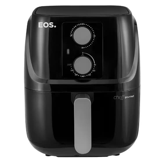 Fritadeira Elétrica EOS 3L Airfryer 1300W Antiaderente Preta 220V
