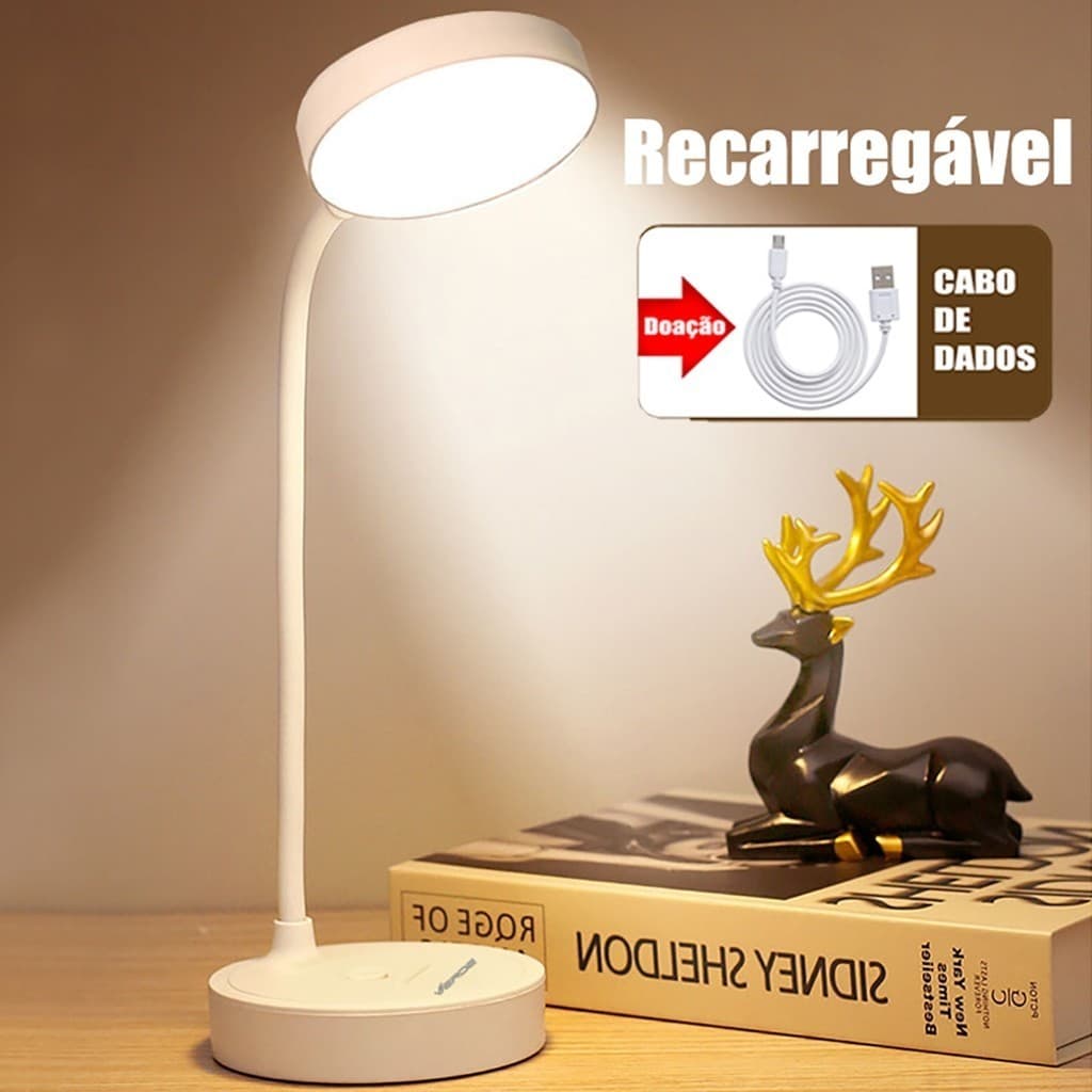 Nova Luminária De Mesa Recarregáveis Led Com Proteção Os Olhos Usb luminaria Abajur Lâmpada Para Quarto Dormitório Loong