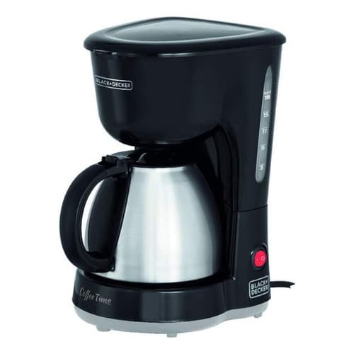 Cafeteira Elétrica 18 Xícaras Black & Decker CM15 com Jarra Inox Preta e Prata 110v Ou 220v
