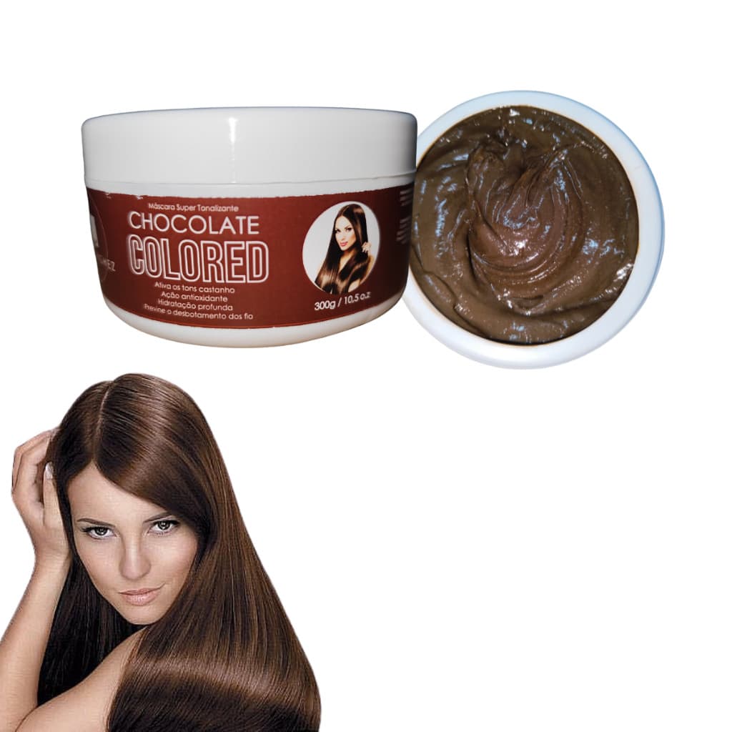 Máscara Tonalizante Chocolate S/ Amônia - Resultado 100% Natural com Hidratação