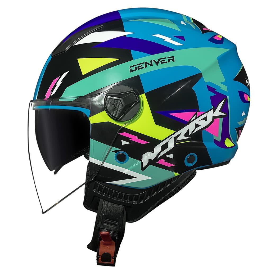 Capacete Masculino Aberto Norisk Orion Denver Verde Oculos