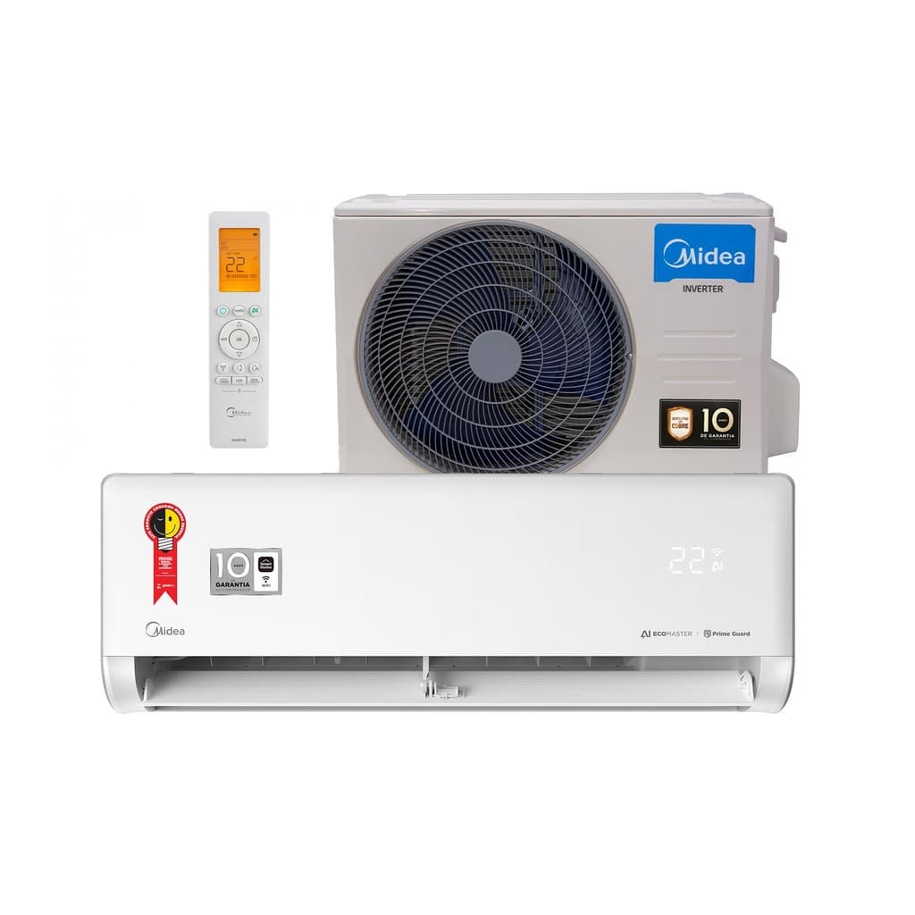 Ar Condicionado Split Inverter Midea 24000 BTUs com Controle Remoto Branco