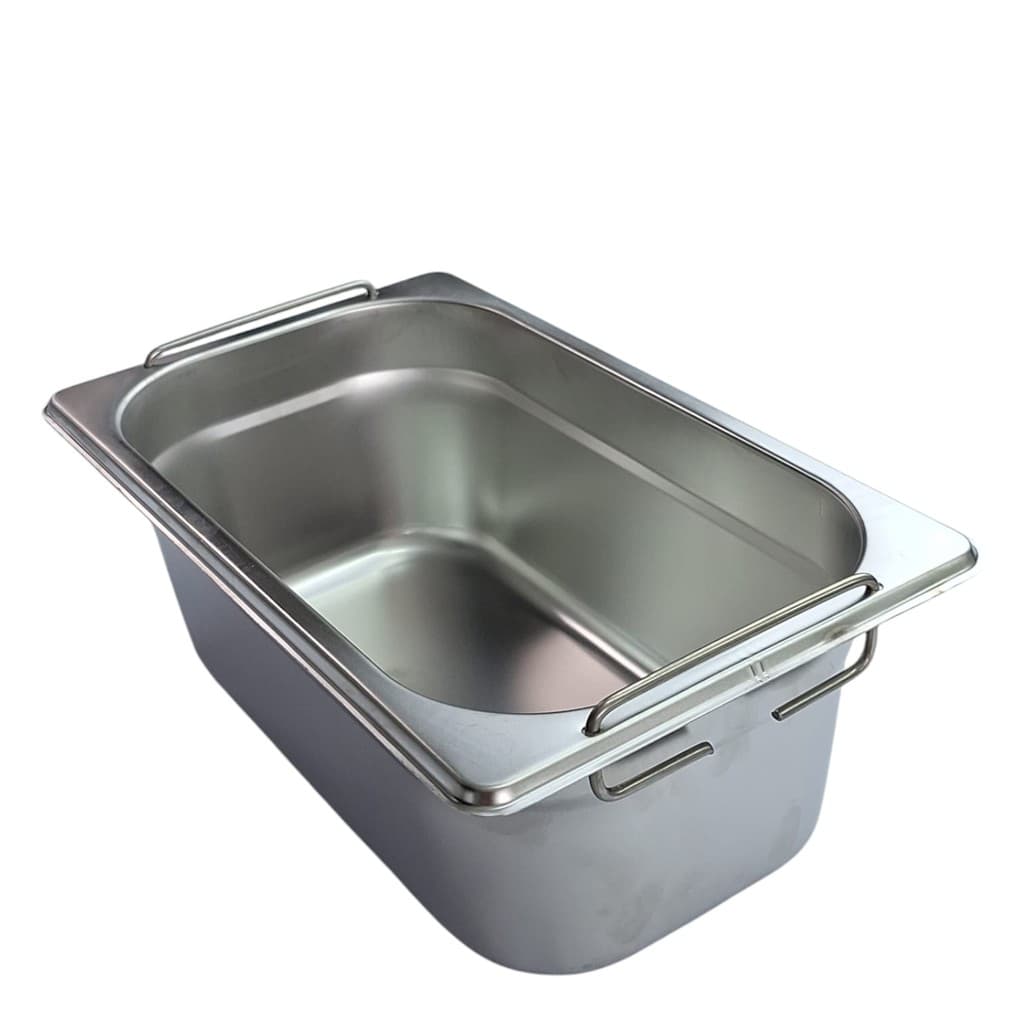 Cuba gastronômica em aço inoxidável GN 1/4 100mm com alças 16,4x10x26,5cm 3L