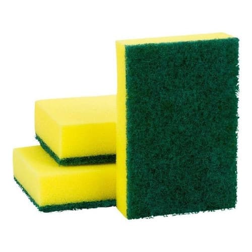 Esponjas de limpeza Scotch-Brite dupla face, kit de 20 unidades, amarelas e verdes, 3M