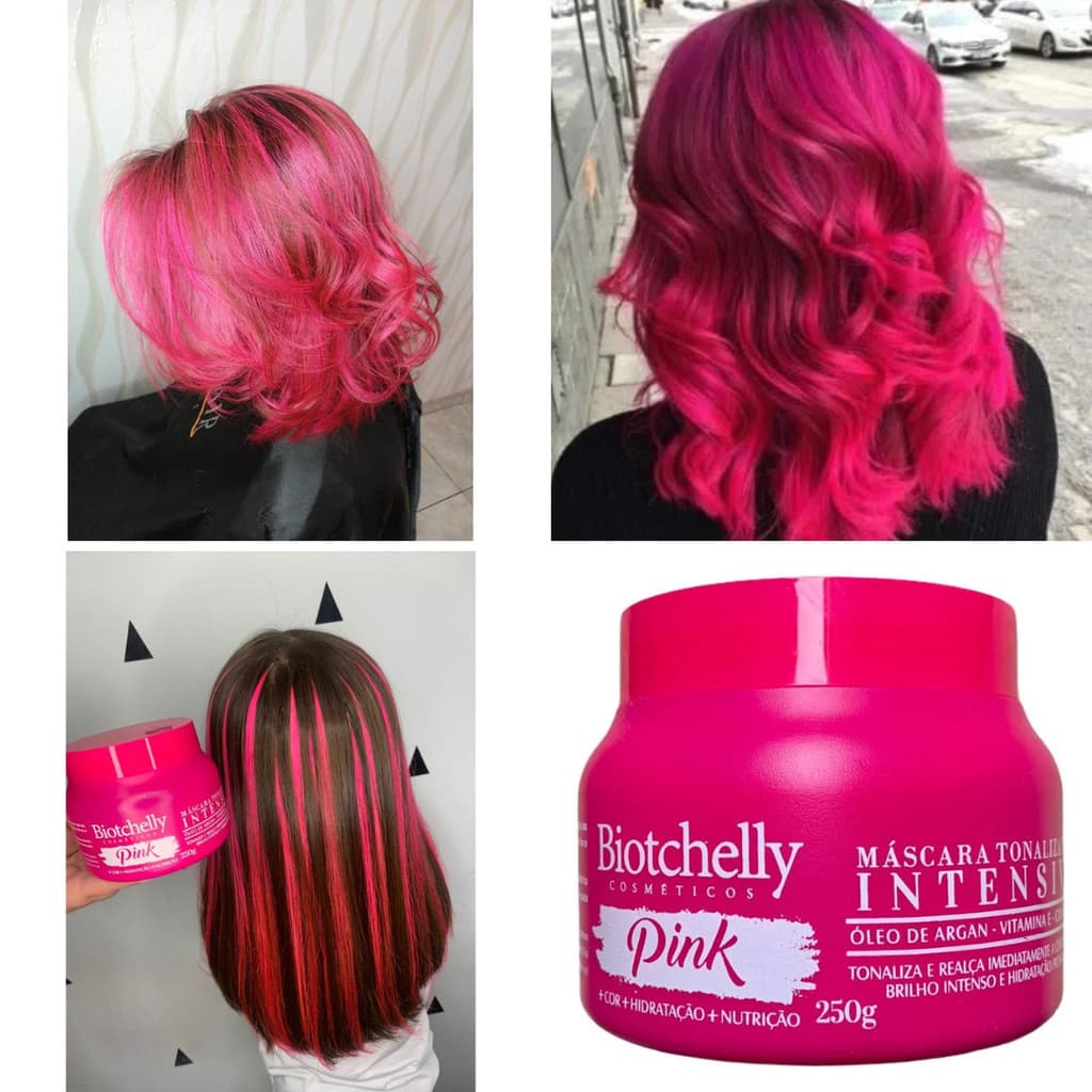 Máscara Matizadora Tonalizante Rosa Pink  250g Biotchelly