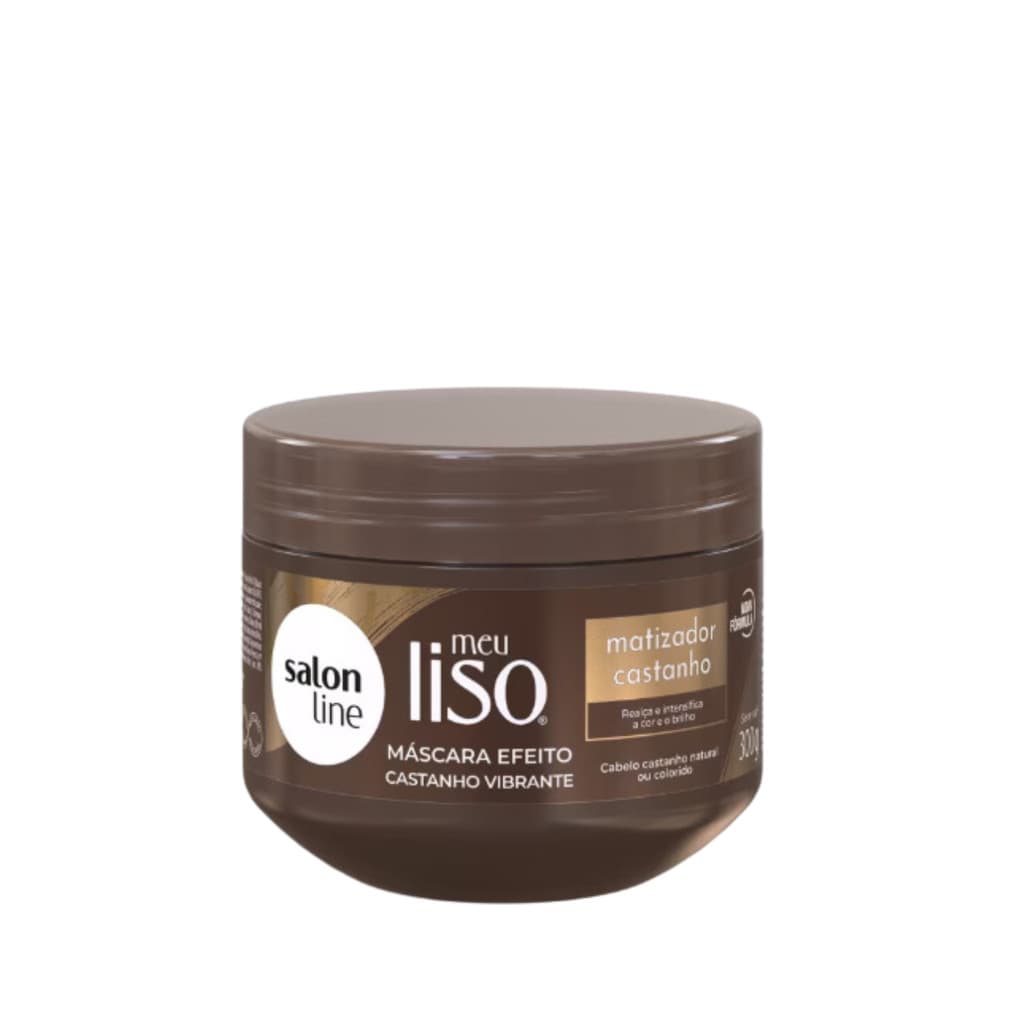 Máscara Salon Line Meu Liso Matizador Castanho Vibrante 300g