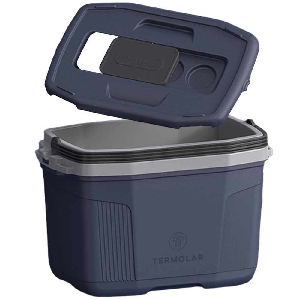 Caixa Térmica Praia Pesca Camping 32 Litro Para 45 Latas Cerveja Refri ou 6 Litros Pet Azul Termolar