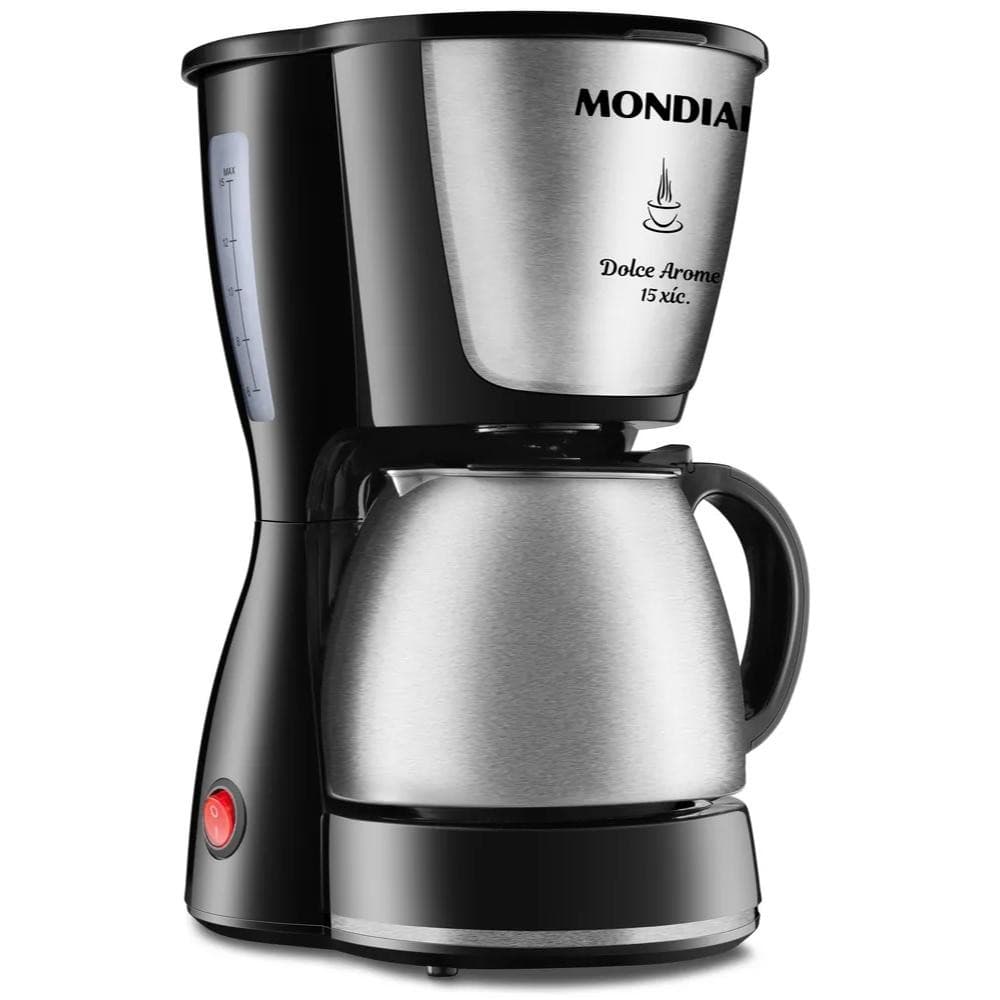 Cafeteira Elétrica Mondial Dolce Arome Preto/Inox 550W 220V - C-34 JI 15X