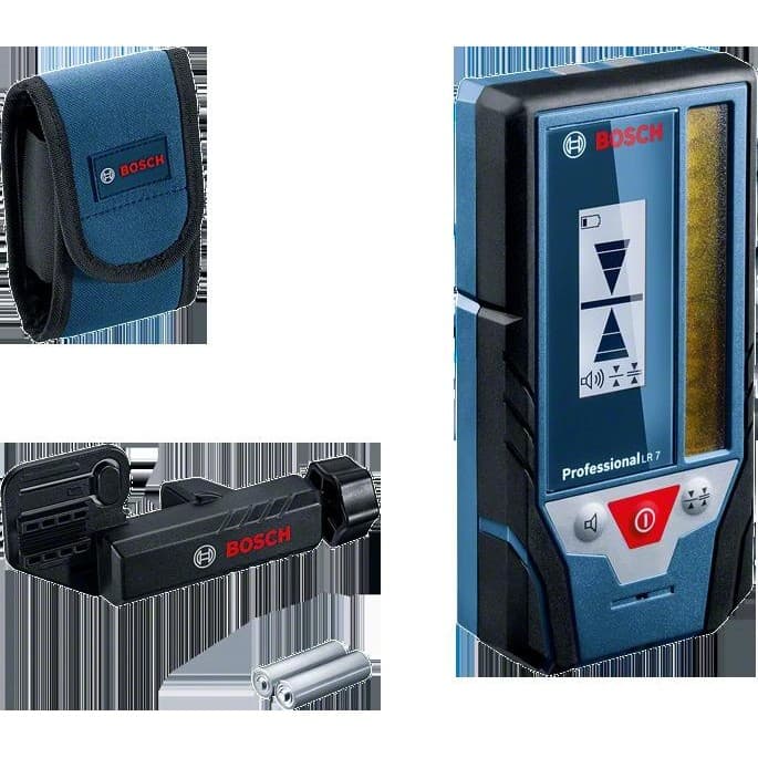 Receptor para nível laser Bosch LR 7 com suporte e saco de proteção