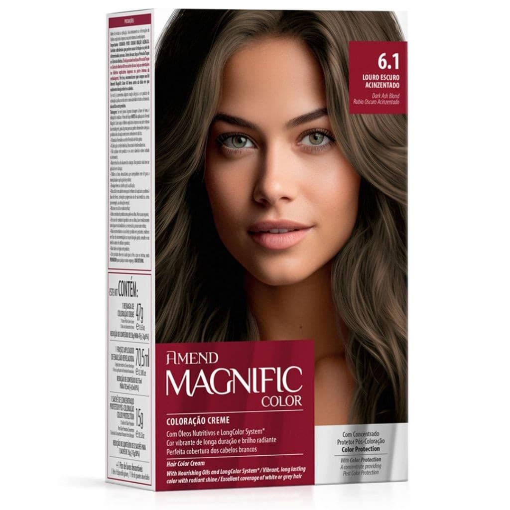 Coloração Magnific Amend Profissional Loiro Escuro Acizentado (6.1)