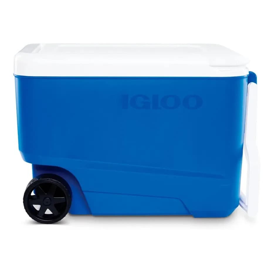 Caixa Térmica Cooler Igloo Roller Azul 53 Latas 36l com Rodinhas