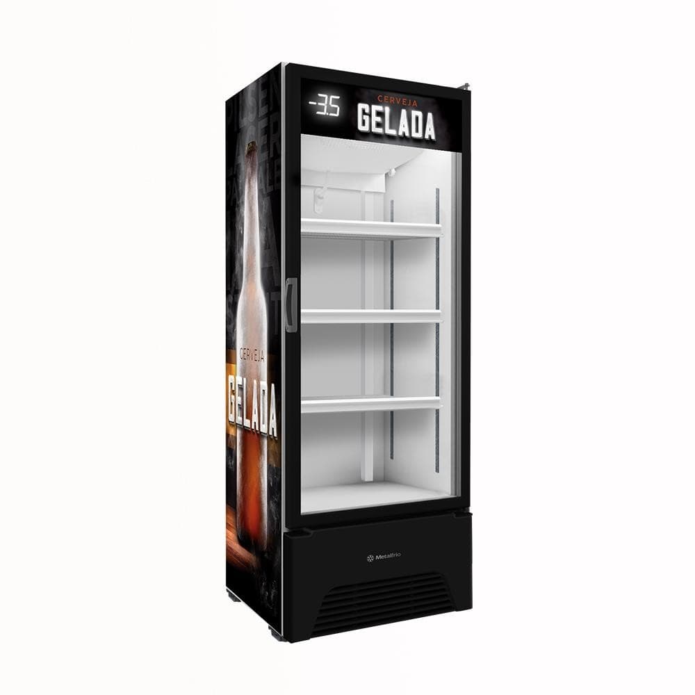 Cervejeira Expositor Vertical 127V Porta de Vidro 513/576 Litros Vn50ah Optima Adesivada - Metalfrio