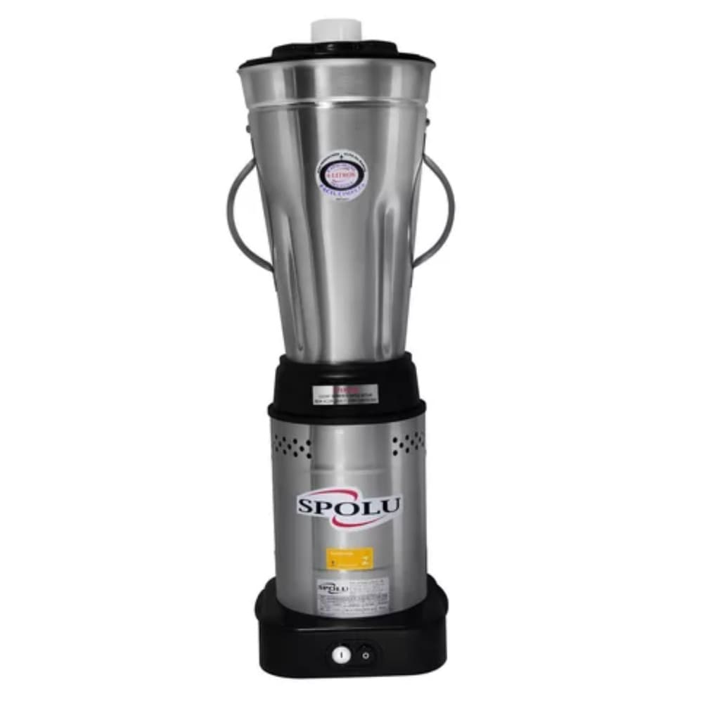 Liquidificador industrial 6 litros motor WEG SPL-050W Spolu prateado