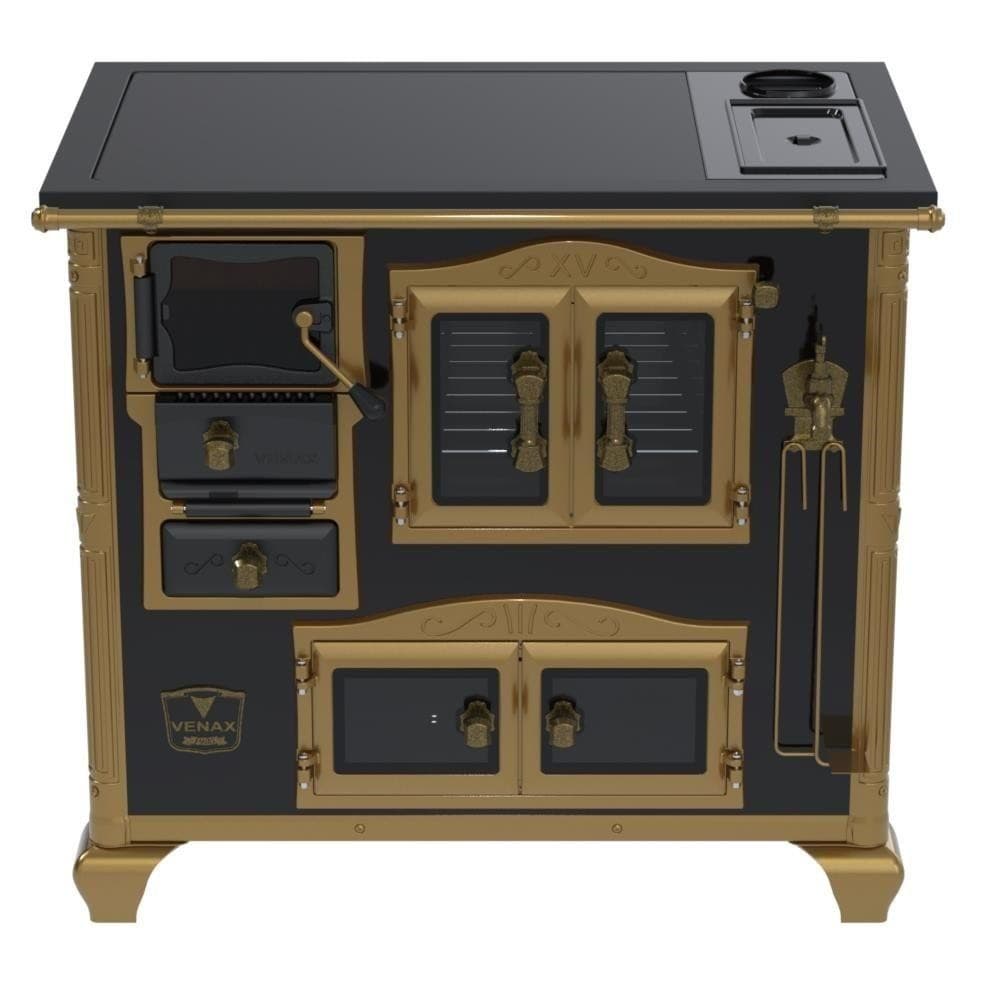 Fogão a Lenha Venax 35817 N2 Saída Direita Imperador Vitreo Premium Chapa Vitrocerâmica