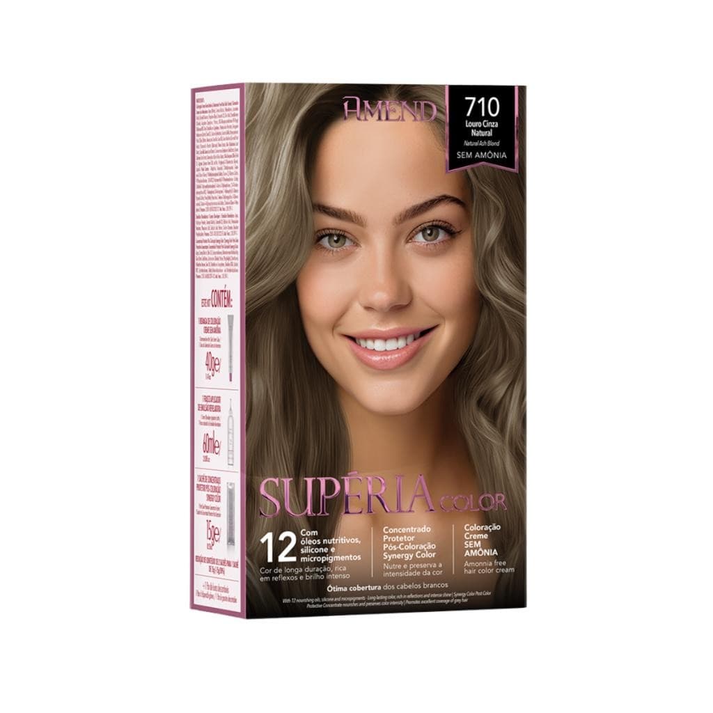 Tonalizante Supéria Color 710 Louro Cinza Natural Amend