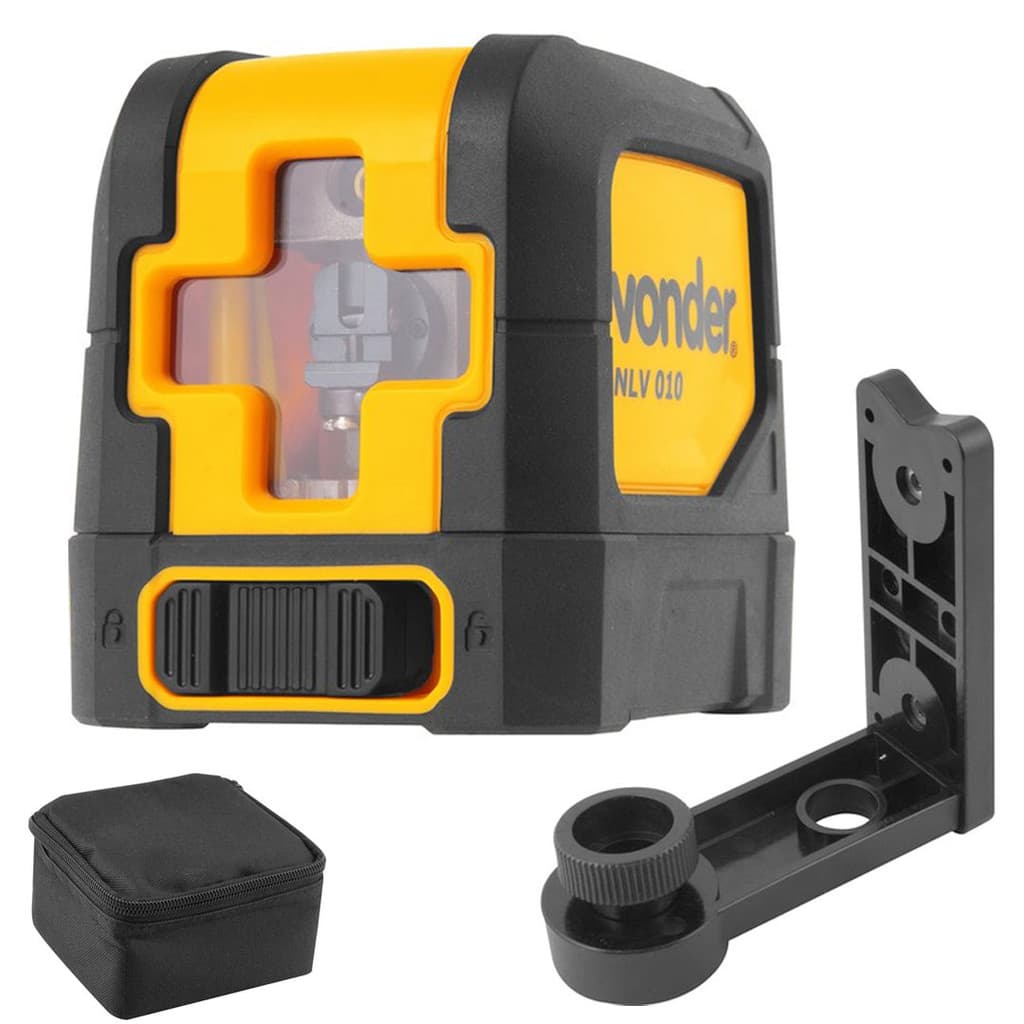Nível laser 2 linhas vermelhas 10m Vonder NLV010 com acessórios